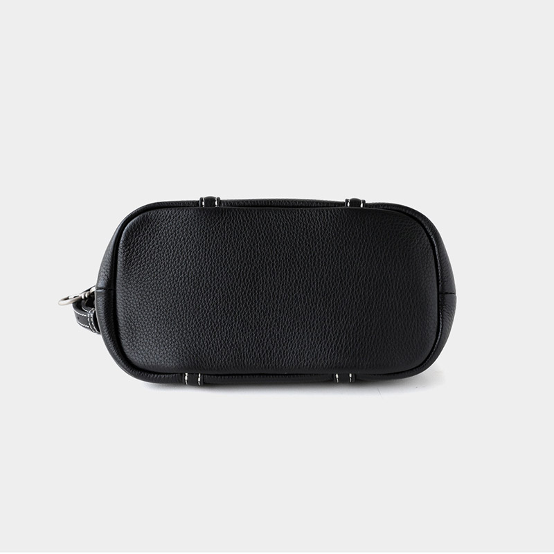 Sac à main à bandoulière en cuir de grain supérieur en forme de coquillage avec fermeture verrouillée pour femmes
