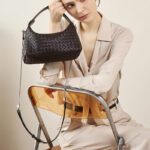 Women's Woven Lambskin Pillow Chain Crossbody Shoulder Handbags