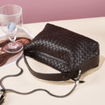 Women's Woven Lambskin Pillow Chain Crossbody Shoulder Handbags