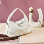 Women's Woven Lambskin Pillow Chain Crossbody Shoulder Handbags