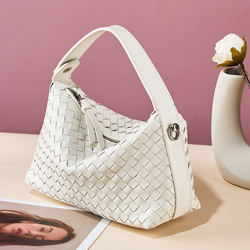 Women's Woven Lambskin Pillow Chain Crossbody Shoulder Handbags
