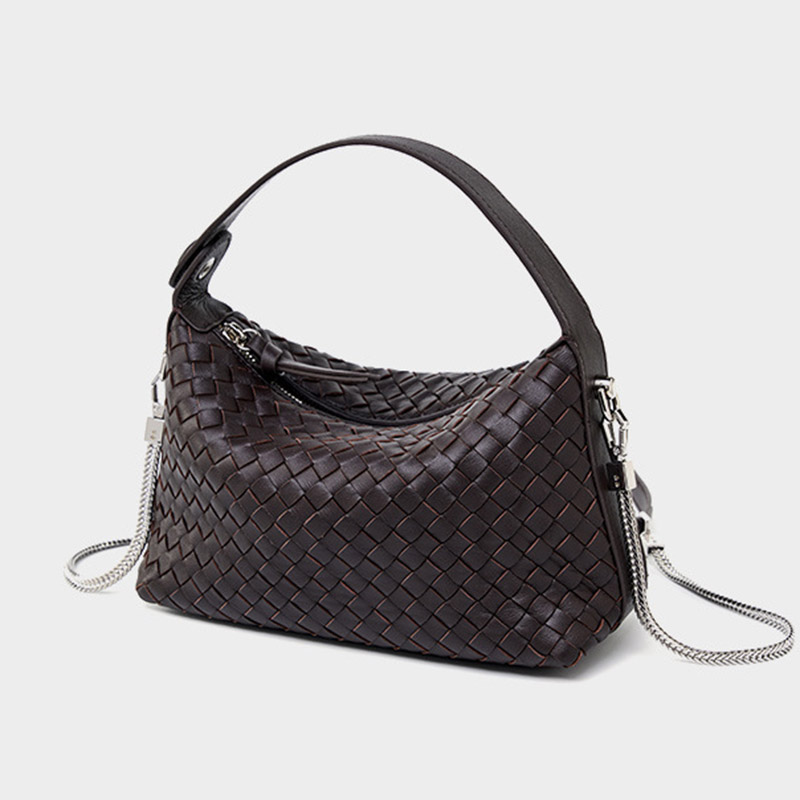 Women's Woven Lambskin Pillow Chain Crossbody Shoulder Handbags