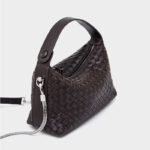 Women's Woven Lambskin Pillow Chain Crossbody Shoulder Handbags
