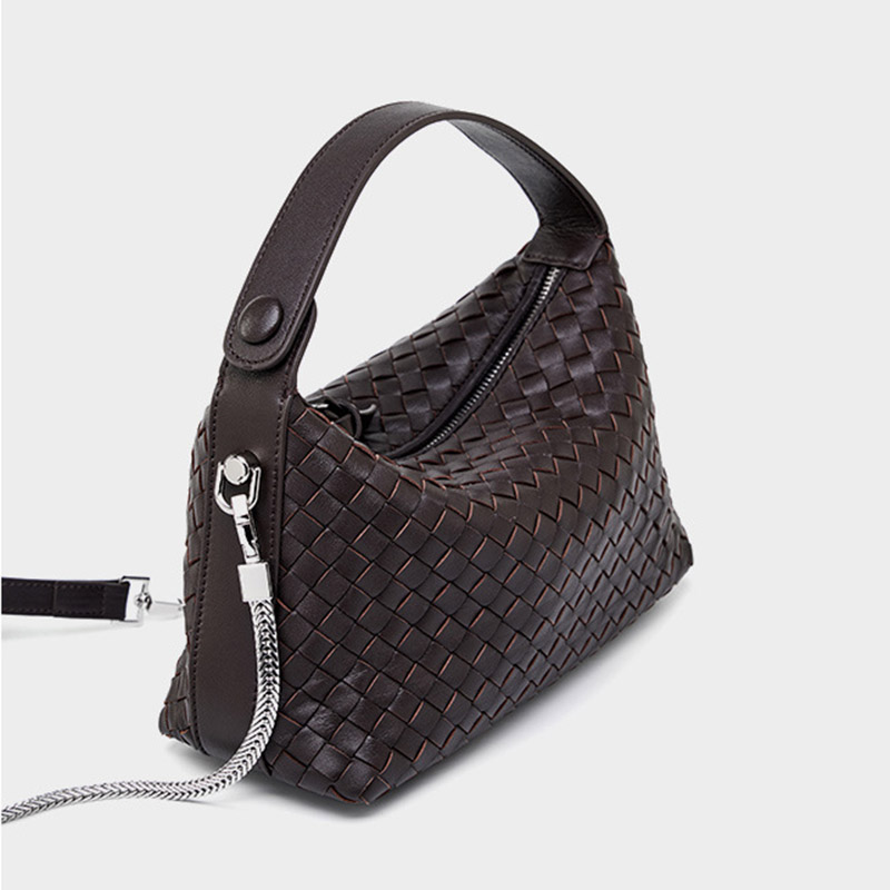 Women's Woven Lambskin Pillow Chain Crossbody Shoulder Handbags