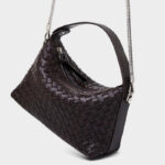 Women's Woven Lambskin Pillow Chain Crossbody Shoulder Handbags