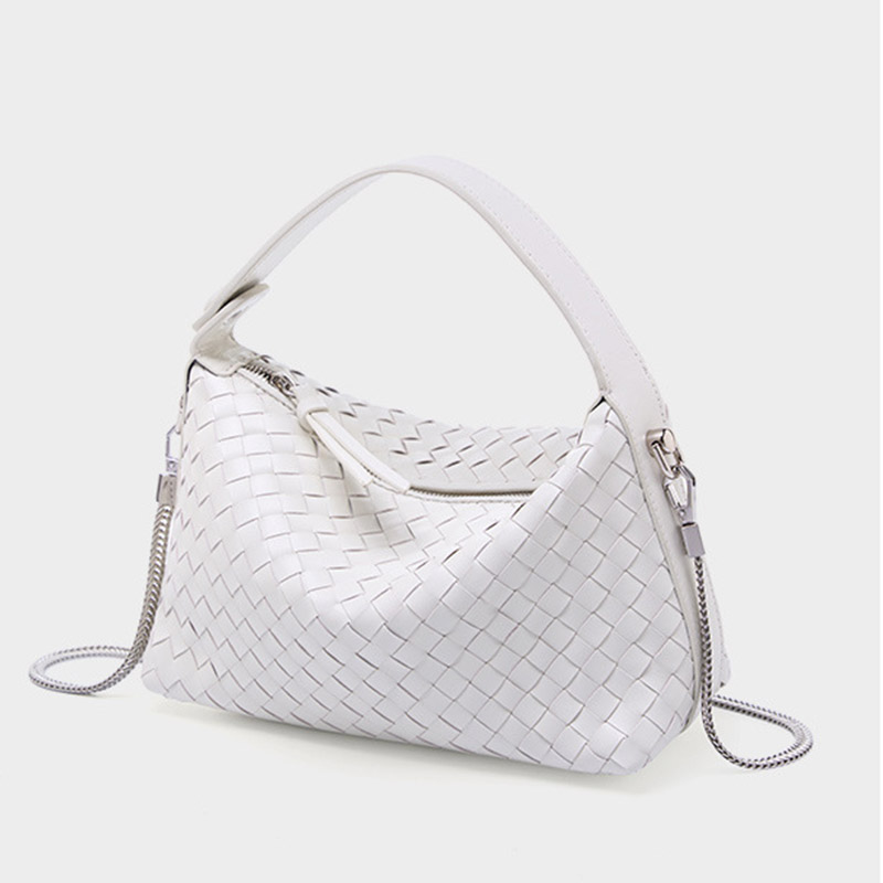 Women's Woven Lambskin Pillow Chain Crossbody Shoulder Handbags