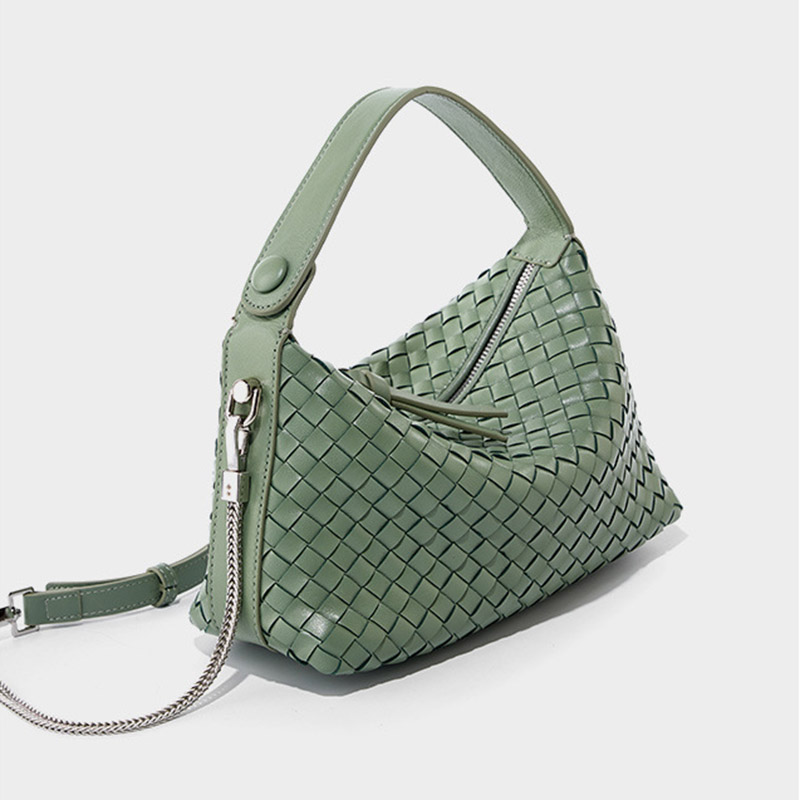 Women's Woven Lambskin Pillow Chain Crossbody Shoulder Handbags