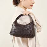 Women's Woven Lambskin Pillow Chain Crossbody Shoulder Handbags