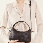Women's Woven Lambskin Pillow Chain Crossbody Shoulder Handbags