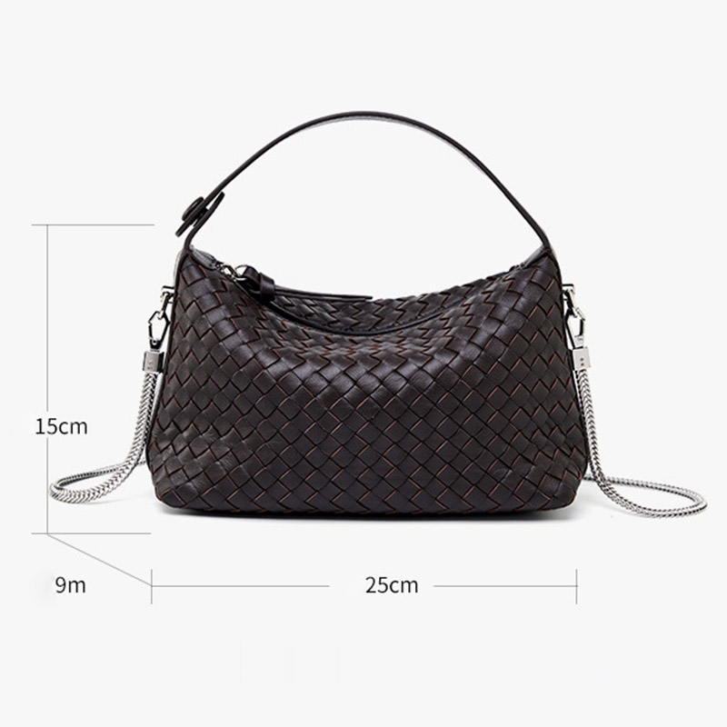 Women's Woven Lambskin Pillow Chain Crossbody Shoulder Handbags