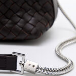 Women's Woven Lambskin Pillow Chain Crossbody Shoulder Handbags
