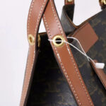 Femmes Noir Imprimé Cuir Véritable Vintage Crossbody Shoulder Bucket Handbag