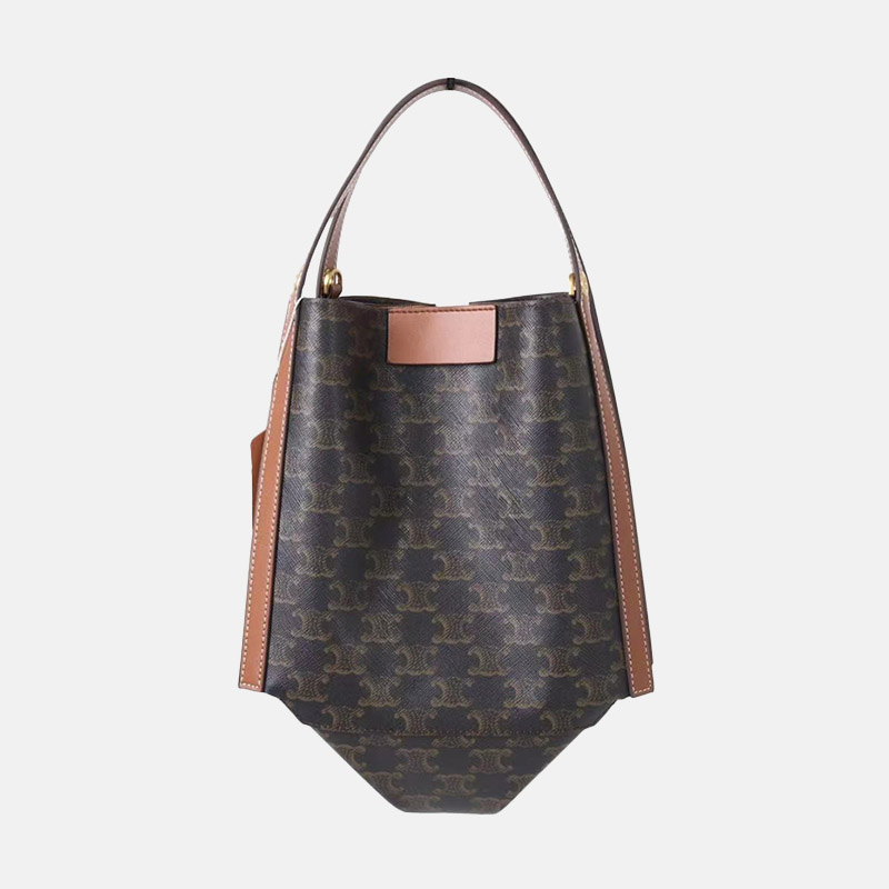 Femmes Noir Imprimé Cuir Véritable Vintage Crossbody Shoulder Bucket Handbag