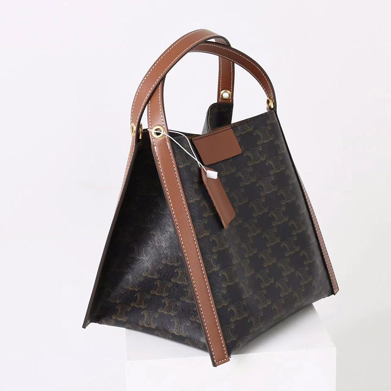 Femmes Noir Imprimé Cuir Véritable Vintage Crossbody Shoulder Bucket Handbag
