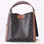Femmes Noir Imprimé Cuir Véritable Vintage Crossbody Shoulder Bucket Handbag