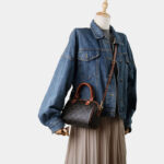 Women's Black Printed Leather Zip Boston Top Handle Bag With Crossbody Strap