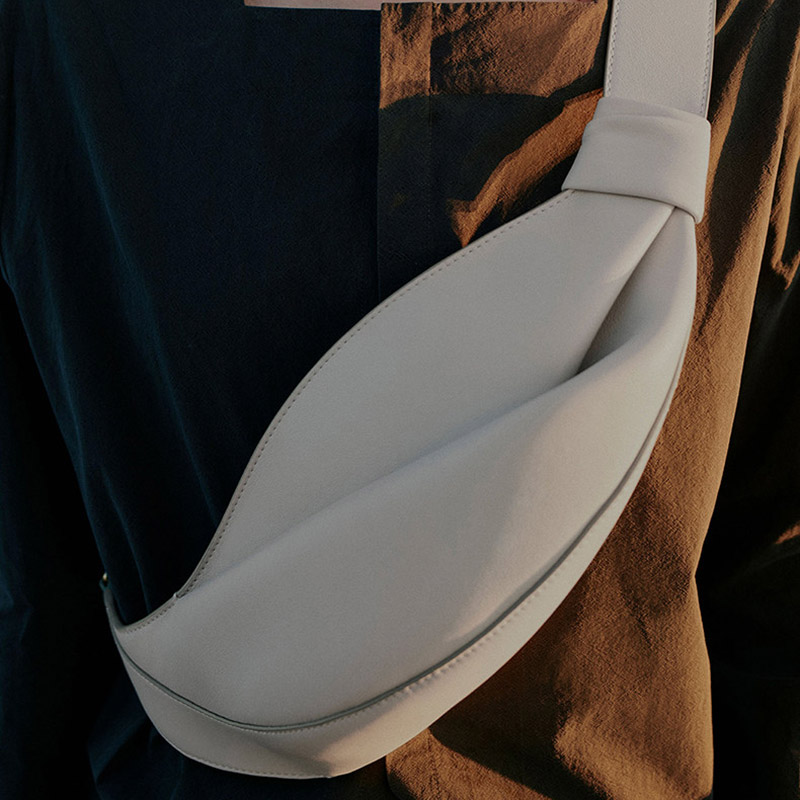 Women's Cowhide Leather Pillow-Shaped Sling Bag