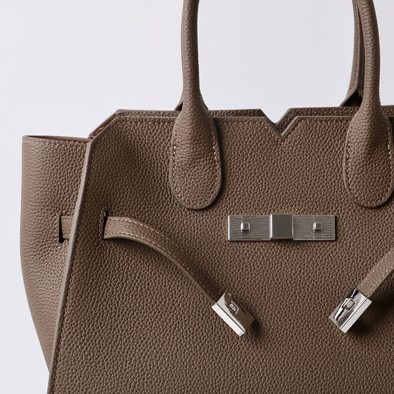 Women's Full-Grain Leather Drawstring Buckle Satchel Handbag with Crossbody Strap
