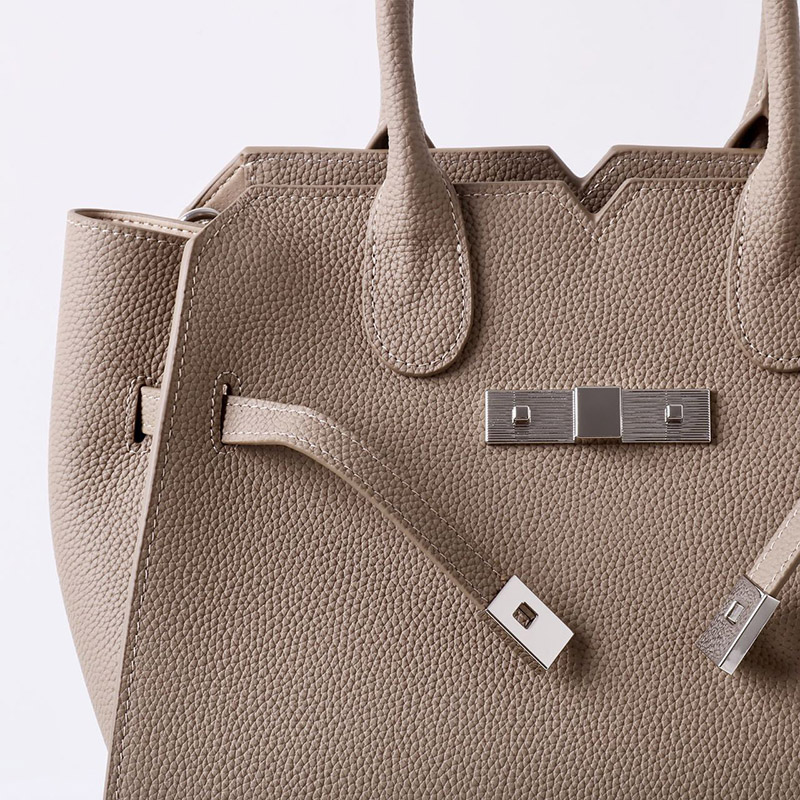 Women's Full-Grain Leather Drawstring Buckle Satchel Handbag with Crossbody Strap