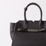 Women's Full-Grain Leather Drawstring Buckle Satchel Handbag with Crossbody Strap