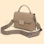 Women's Full-Grain Leather Flap Top Handle Crossbody Shoulder Bag