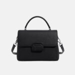 Women's Full-Grain Leather Flap Top Handle Crossbody Shoulder Bag
