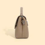 Women's Full-Grain Leather Flap Top Handle Crossbody Shoulder Bag