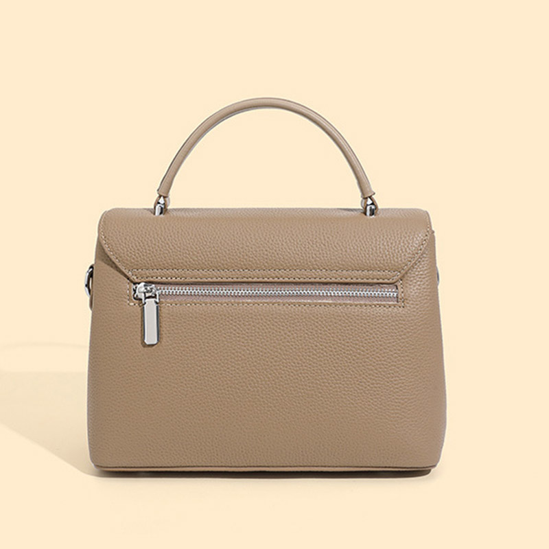 Women's Full-Grain Leather Flap Top Handle Crossbody Shoulder Bag