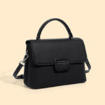 Women's Full-Grain Leather Flap Top Handle Crossbody Shoulder Bag