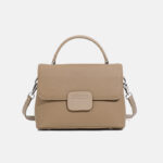 Women's Full-Grain Leather Flap Top Handle Crossbody Shoulder Bag
