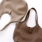 Women's Full-Grain Leather Magnetic Snap Shoulder Tote Bags