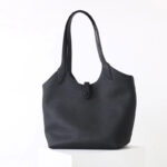 Women's Full-Grain Leather Magnetic Snap Shoulder Tote Bags
