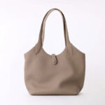 Women's Full-Grain Leather Magnetic Snap Shoulder Tote Bags
