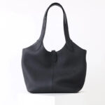 Women's Full-Grain Leather Magnetic Snap Shoulder Tote Bags