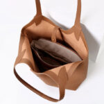 Women's Full-Grain Leather Magnetic Snap Shoulder Tote Bags