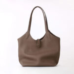 Women's Full-Grain Leather Magnetic Snap Shoulder Tote Bags