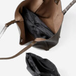 Fourre-tout en cuir véritable vintage pour femmes