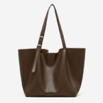 Fourre-tout en cuir véritable vintage pour femmes