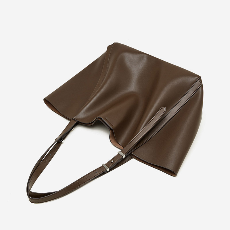 Fourre-tout en cuir véritable vintage pour femmes