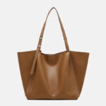 Fourre-tout en cuir véritable vintage pour femmes