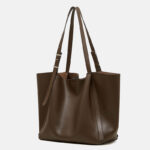 Fourre-tout en cuir véritable vintage pour femmes