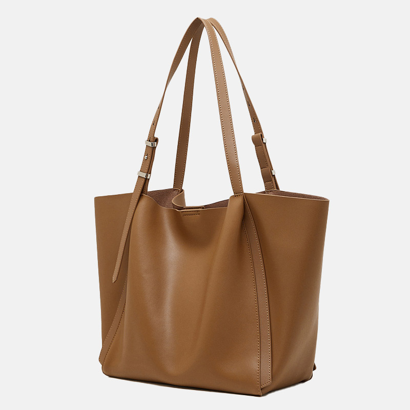 Fourre-tout en cuir véritable vintage pour femmes