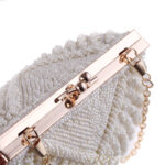 Pochette de soirée pour femmes avec perles de coquillage faites à la main