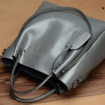 Women's Large Vintage Oil-Wax Split Leather Shoulder Tote Bag with Crossbody Strap