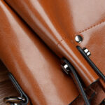 Women's Large Vintage Oil-Wax Split Leather Shoulder Tote Bag with Crossbody Strap