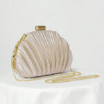 Pochette plissée Seashell pour femmes Sacs de soirée