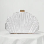 Pochette plissée Seashell pour femmes Sacs de soirée