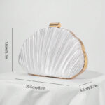 Pochette plissée Seashell pour femmes Sacs de soirée