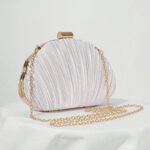 Pochette plissée Seashell pour femmes Sacs de soirée