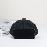 Pochette plissée Seashell pour femmes Sacs de soirée